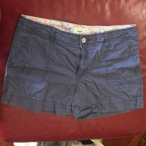 Levi’s Navy Blue Shorts with Flap Pockets Size 14